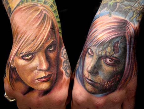 Looking for unique Portrait tattoos Tattoos? Girls on Hands
