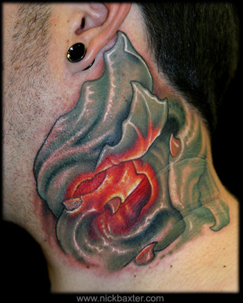 Tattoos For The Neck. Tattoos? Organic Leaf Neck