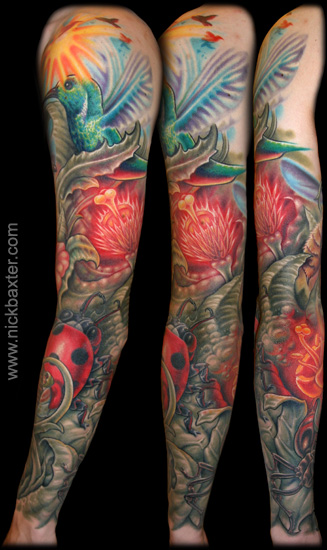 flower sleeve tattoos. Pollination Sleeve II