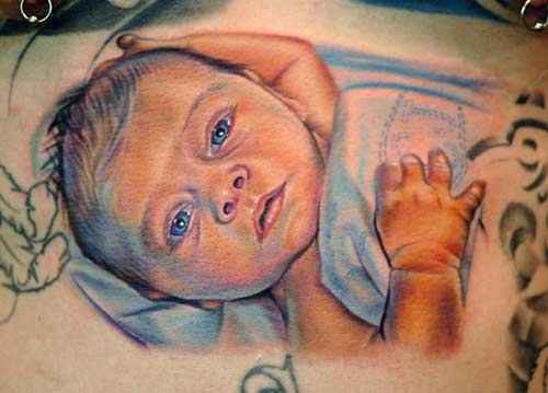 tattoo baby. Nikko - Baby Portrait Tattoo