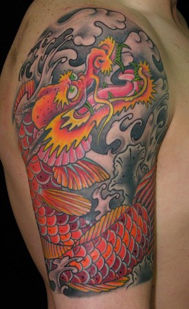 Mark Thompson koi dragon Large Image Keyword Galleries Color Tattoos 
