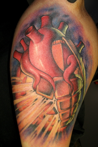 Off the Map Tattoo Tattoos Heart grenade