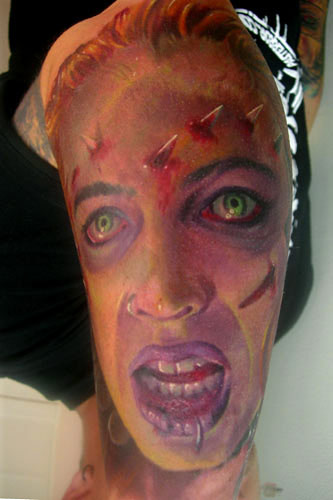 Looking for unique Tattoos? Zombie Girl. click to view large image