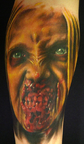 Looking for unique Tattoos? Zombie Girl. click to view large image