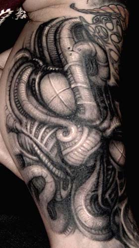 biomechanic tattoo. Bio-mechanic tattoo