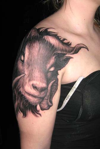 Paul Booth - Horned ram tattoo
