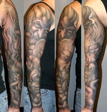 demon tattoo sleeves