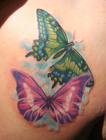 Tattoo of butterfly is very popular this year in 2010.