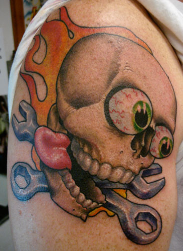 Keyword Galleries Color Tattoos New School Tattoos Cartoon Tattoos Skull 