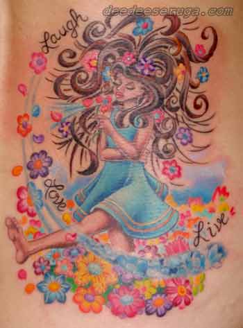 flower tattoo colors. in flowers color tattoo