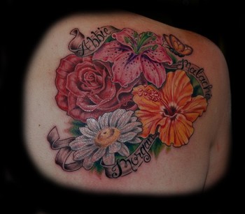 Flowers Tattoos on Off The Map Tattoo   Tattoos   Color   Flowers