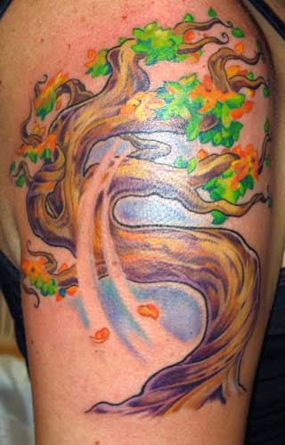 bonsai tree tattoo. this is a onsai tree