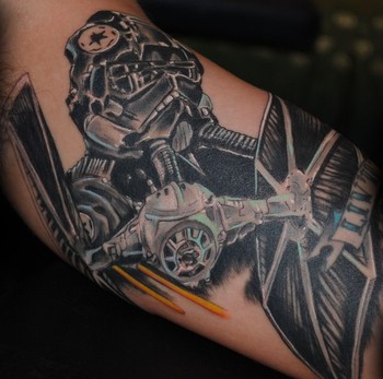 Jason A Leigh - Tie Fighter Large Image. Keyword Galleries: Color Tattoos, 