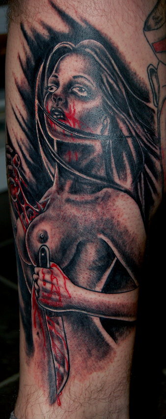 zombie girl tattoo. Evil Zombie Tattoos