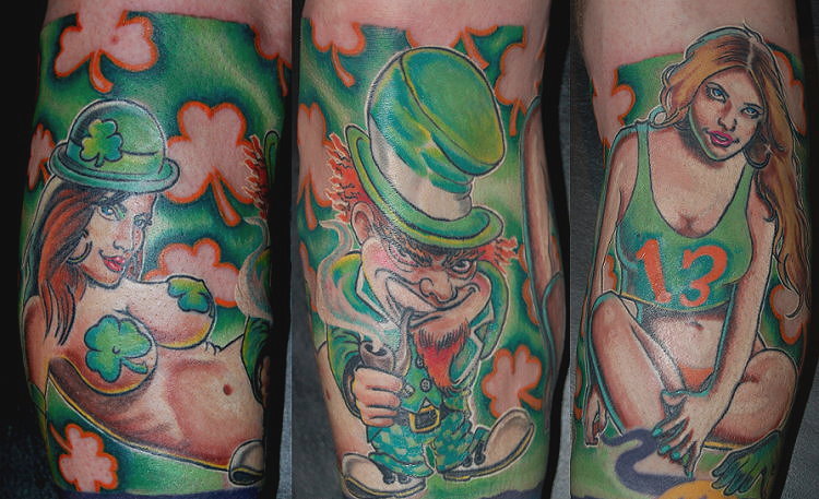 Illustrations Tattoos Irish leg sleeve