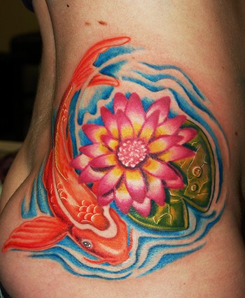 Lotus Koi Water Tattoo