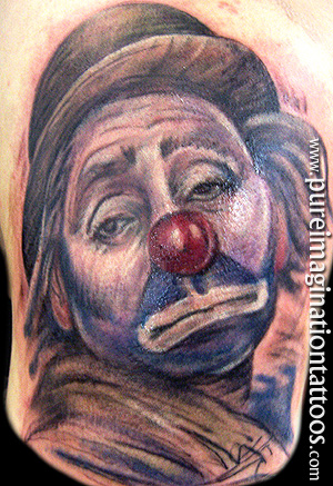  Clown Painting as Tattoo