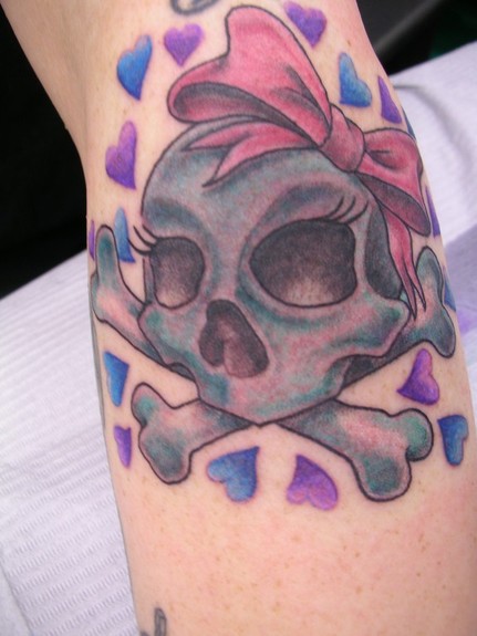 girly skull tattoo. Girly Skull Tattoos on Feet