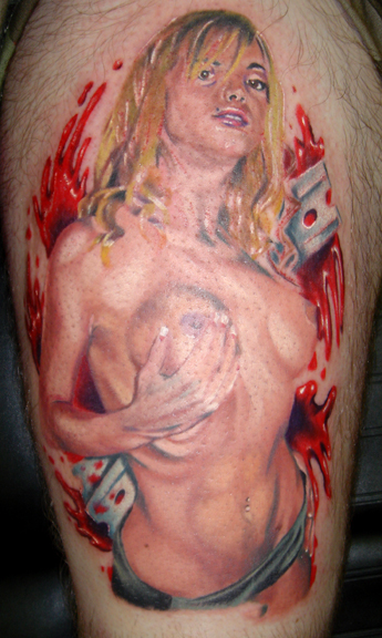 star tattoos leg. Tattoo Andy - porn star
