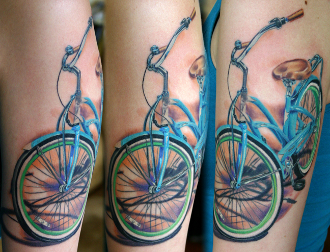 Bike tattoo). unique small tattoo