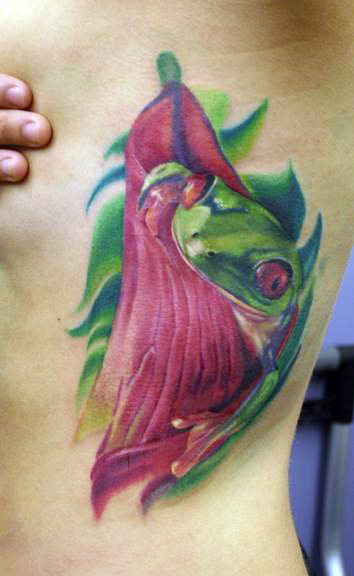 frog2 Green Tree Frog Tattoos. Animal tattoos have been part of human 