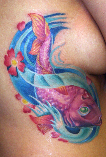 colorful koi fish tattoos-2