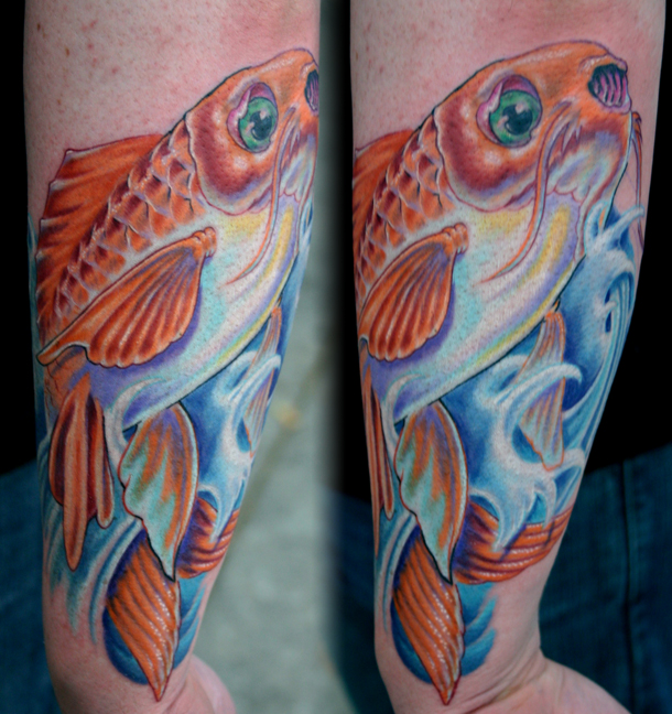 Koi Fish Tattoo design. Artist: Tattoo Andy (email)