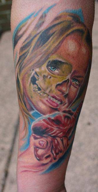 Tattoo Andy Skull Face Girly