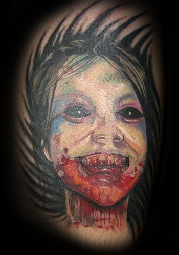 Secret Lake Tattoo : Tattoos : Evil Death : Zombie Girl