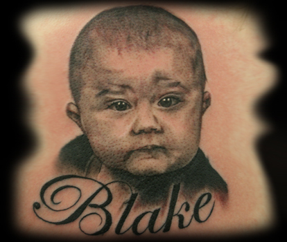 Tattoos. Tattoos Custom. Baby portrait