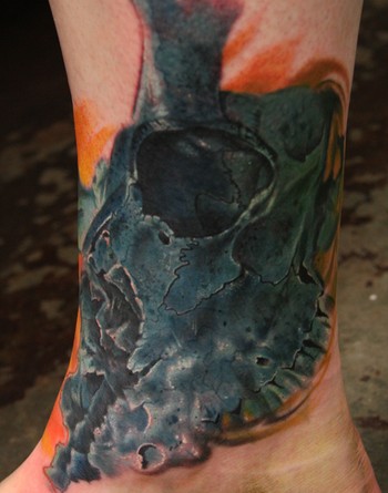 deer skull tattoos. Jesse Rix - Deer skull cover