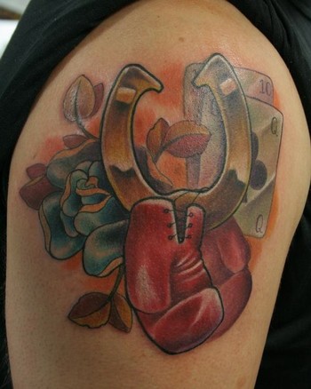 Kick Boxing Tattoo Design by Chris Hatch Tattoo Artist boxing gloves tattoos