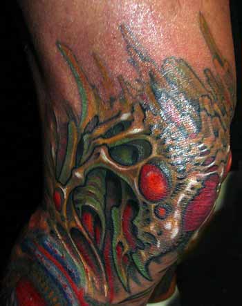 Tattoos Jeff Croci BioOrganic knee click to view large image
