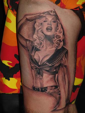  Tattoos on Sailor Pin Up Tattoos Submited Images   Pic 2 Fly