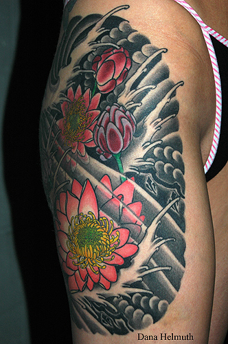 Looking for unique Tattoos? water lilies front