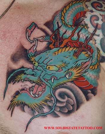 blue dragon tattoo. Fantasy Dragon Tattoos. lue