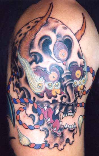 Looking for unique Pennsylvania Tattoos Helmuth Oni Mask Tattoo