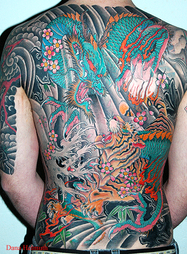 Japanese Tiger and Dragon Tattoo