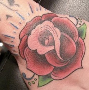 rose flower tattoo. rose flower tattoo.
