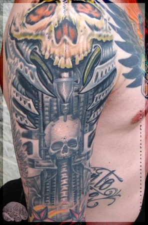 Looking for unique Tattoos Giger ish bio mech tattoo