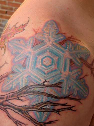 snowflake tattoo. girlfriend snowflake tattoo