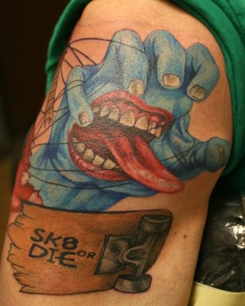 Comments: Skate or Die Shoulder Tattoo. Keyword Galleries: Color Tattoos,