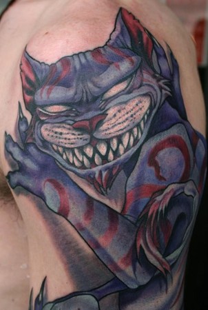 Comments: cheshire cat based off of alice in wonderland video game. creepy