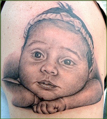 Baby Tattoos on Baby Portrait Tattoo Jpg