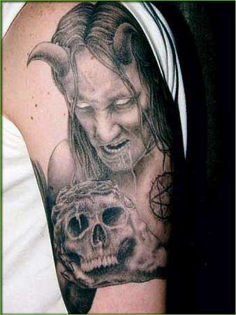 Looking for unique Evil tattoos Tattoos Devil with Skull Tattoo