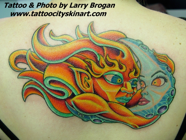 Not your typical sun and moon tattoo is it Keyword Galleries Color Tattoos
