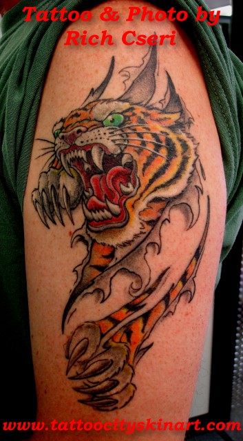 Tattoos Rich Cseri Tiger Tear out click to view large image
