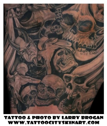 Looking for unique Skull tattoos Tattoos Demon Sleeve part 1