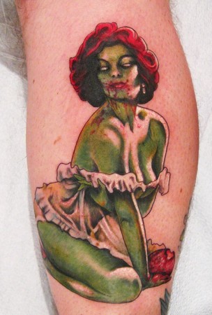 Pick My Husband's Zombie PinUp Tattoo