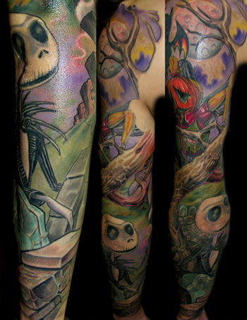 Looking for unique Color tattoos Tattoos? Nightmare sleeve backview